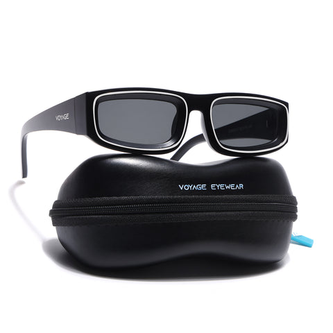 Old Smuggler | Matte Black Unisex Sunglasses | Black Lens - MG6574