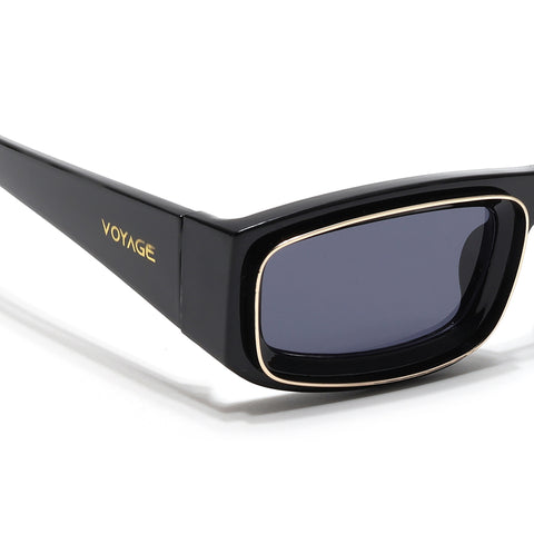 Old Smuggler | Shine Black Unisex Sunglasses | Black Lens - MG6575