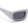 Old Smuggler | White Unisex Sunglasses | Black Lens - MG6576