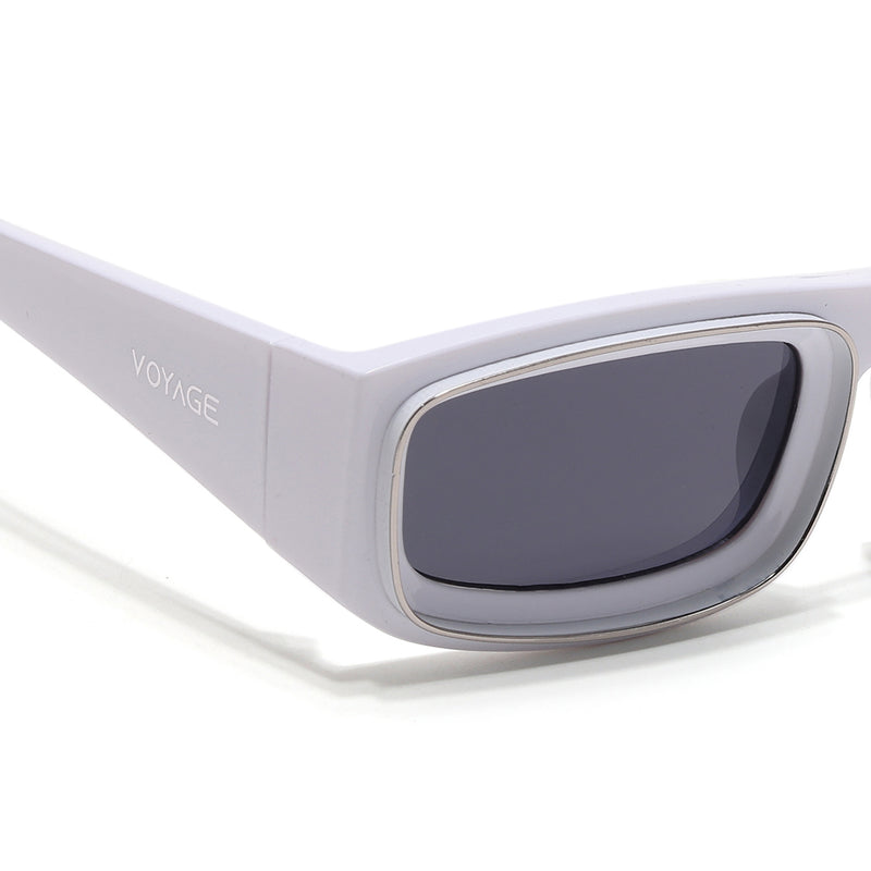 Old Smuggler | White Unisex Sunglasses | Black Lens - MG6576
