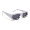 Old Smuggler | White Unisex Sunglasses | Black Lens - MG6576