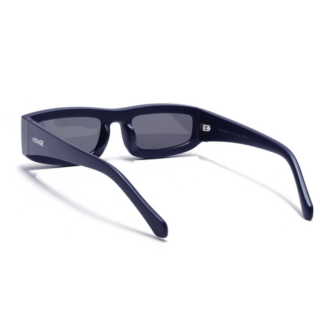 Old Smuggler | Navy Blue Unisex Sunglasses | Black Lens - MG6577