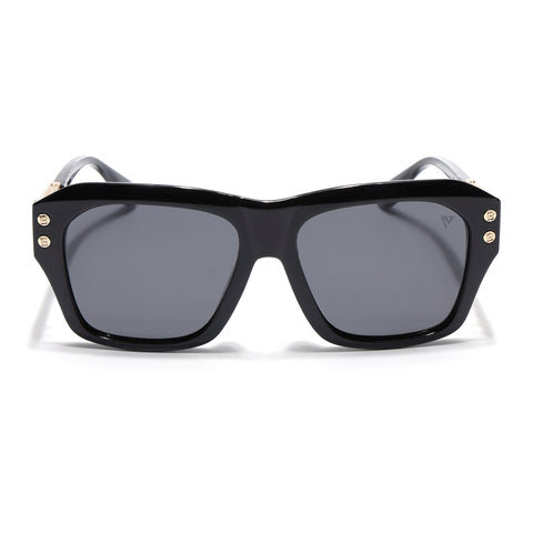 Carbon | Black Wayfarer Polarized Sunglasses | Black Lens - PMG6698