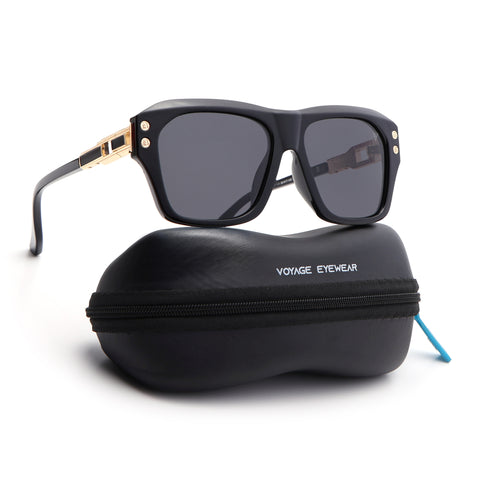 Carbon | Black Wayfarer Polarized Sunglasses | Black Lens - PMG6698