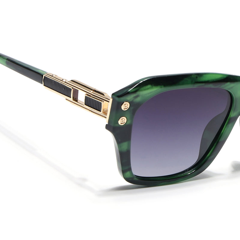 Carbon | Green Wayfarer Polarized Sunglasses | Grey Lens - PMG6701