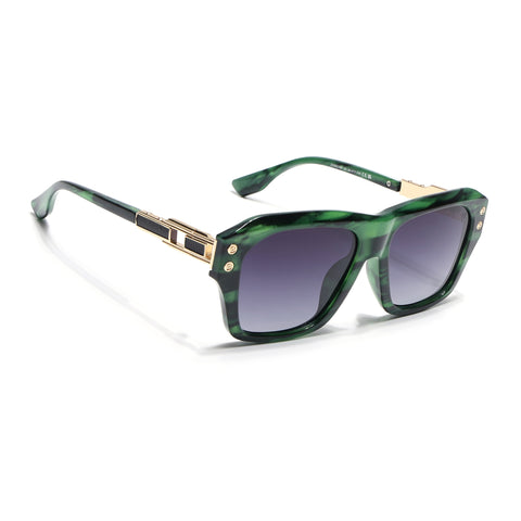 Carbon | Green Wayfarer Polarized Sunglasses | Grey Lens - PMG6701