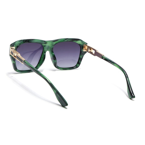 Carbon | Green Wayfarer Polarized Sunglasses | Grey Lens - PMG6701