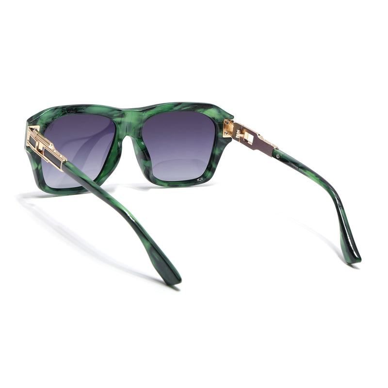 Carbon | Green Wayfarer Polarized Sunglasses | Grey Lens - PMG6701