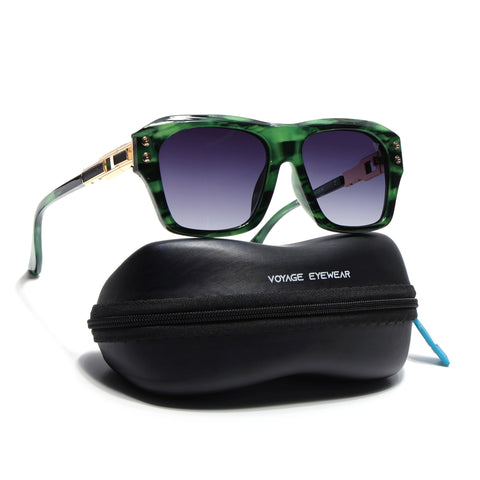 Carbon | Green Wayfarer Polarized Sunglasses | Grey Lens - PMG6701