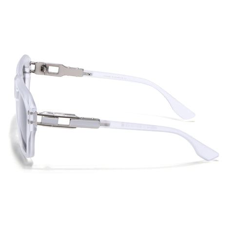 Carbon | Transparent Wayfarer Polarized Sunglasses | Black Lens - PMG6702