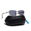 Barrel | Smoked Black Rimless Sunglasses| Silver Frame - MG6660