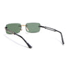 Barrel | Emerland Green Rimless Sunglasses  | Golden Frame - MG6665