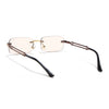 Barrel | Light brown Rimless Sunglasses | Golden Frame - MG6666