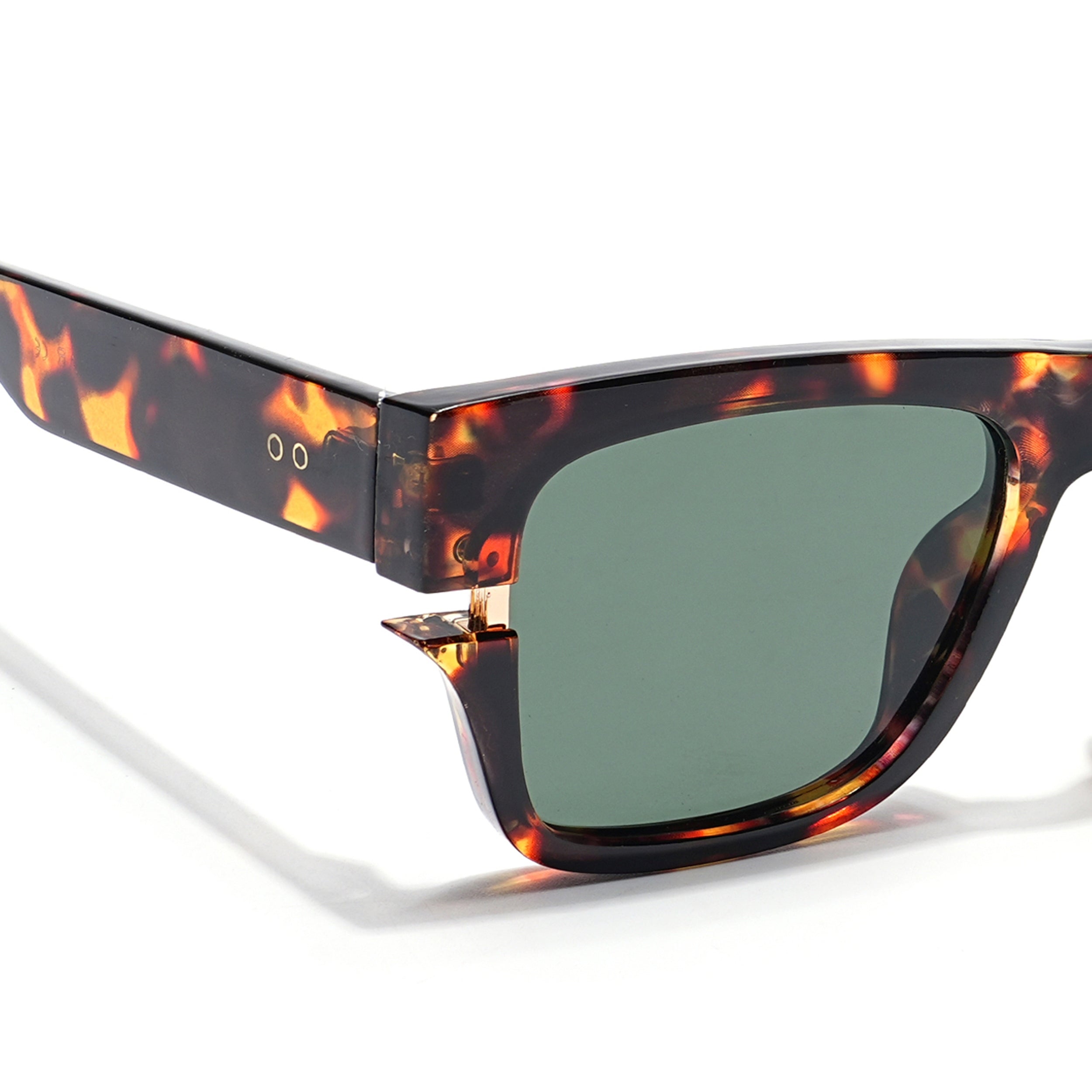 Wayfarer Sunglasses (Green Lens | Demi  Brown Frame - PMG6047)