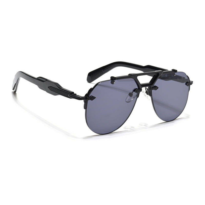 Hawk | Black Aviator Sunglasses | Black Frame - MG5884