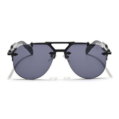 Hawk | Black Aviator Sunglasses | Black Frame - MG5884