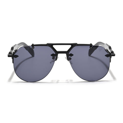 Hawk | Black Aviator Sunglasses | Black Frame - MG5884