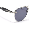 Hawk | Black Aviator Sunglasses | Silver Frame - MG5886