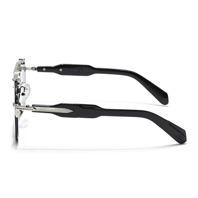Hawk | Black Aviator Sunglasses | Silver Frame - MG5886