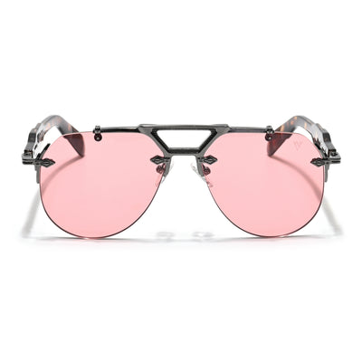 Hawk | Red Aviator Sunglasses | Grey Frame - MG5887