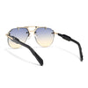 Hawk | Grey & Orange Aviator Sunglasses | Golden Frame - MG5888
