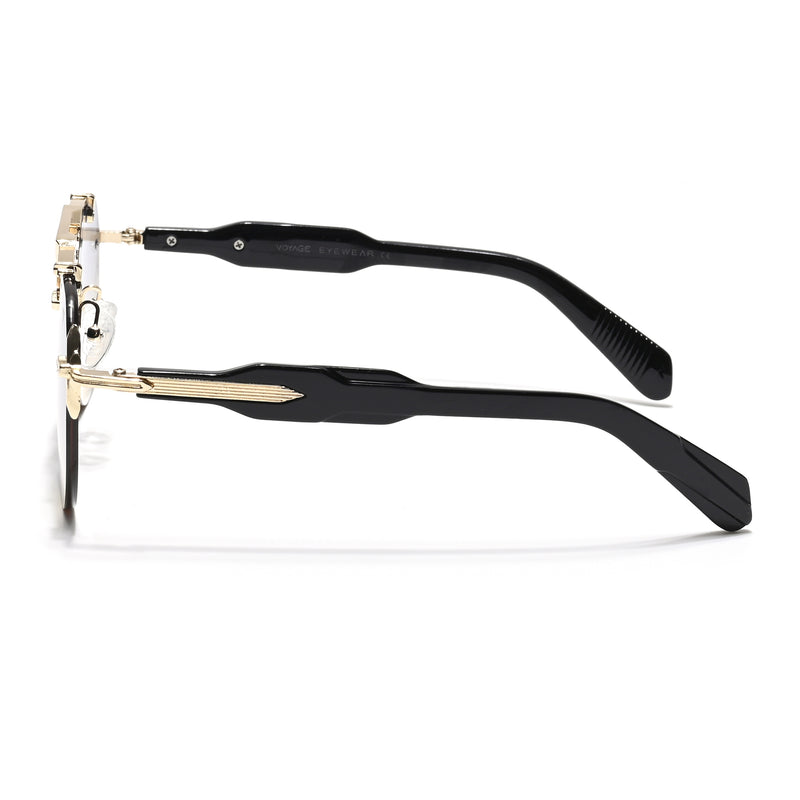 Hawk | Grey & Orange Aviator Sunglasses | Golden Frame - MG5888