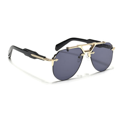 Hawk | Black Aviator Sunglasses | Golden Frame - MG5889