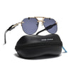 Hawk | Black Aviator Sunglasses | Golden Frame - MG5889