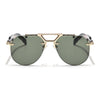 Hawk | Green Aviator Sunglasses | Golden Frame - MG5890