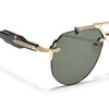 Hawk | Green Aviator Sunglasses | Golden Frame - MG5890