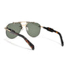 Hawk | Green Aviator Sunglasses | Golden Frame - MG5890