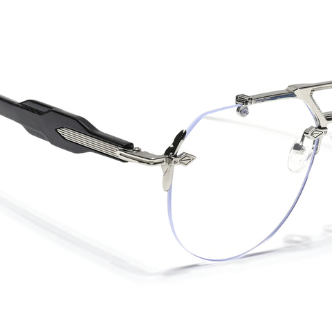 Hawk | Clear Aviator Sunglasses | Silver Frame - MG6728