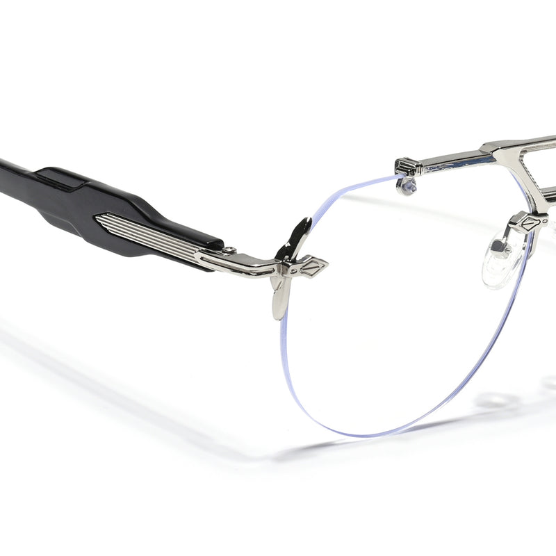 Hawk | Clear Aviator Sunglasses | Silver Frame - MG6728