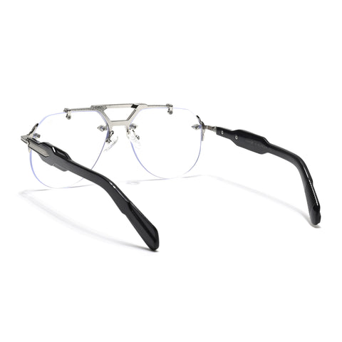 Hawk | Clear Aviator Sunglasses | Silver Frame - MG6728