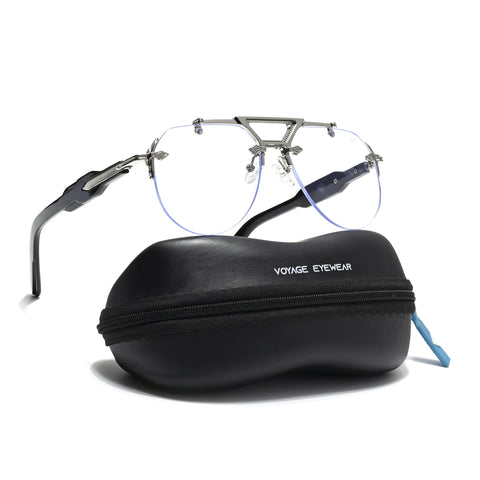 Hawk | Clear Aviator Sunglasses | Silver Frame - MG6728