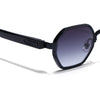 Avero | Black Hexagonal Sunglasses | Black Frame - MG9256