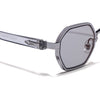 Avero | Grey Hexagonal Sunglasses | Silver Frame - MG9257