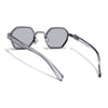 Avero | Grey Hexagonal Sunglasses | Silver Frame - MG9257