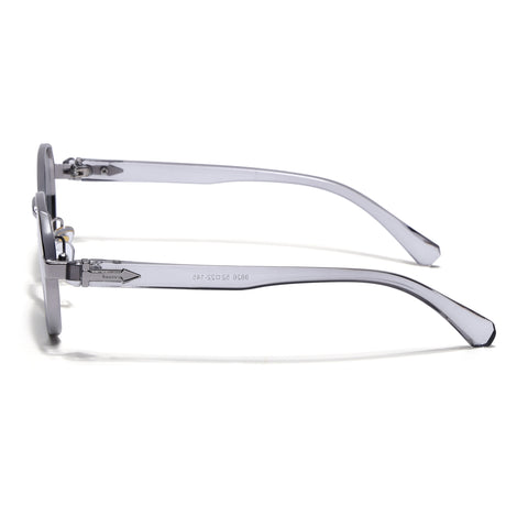 Avero | Grey Hexagonal Sunglasses | Silver Frame - MG9257