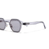Avero | Grey Hexagonal Sunglasses | Silver Frame - MG9257