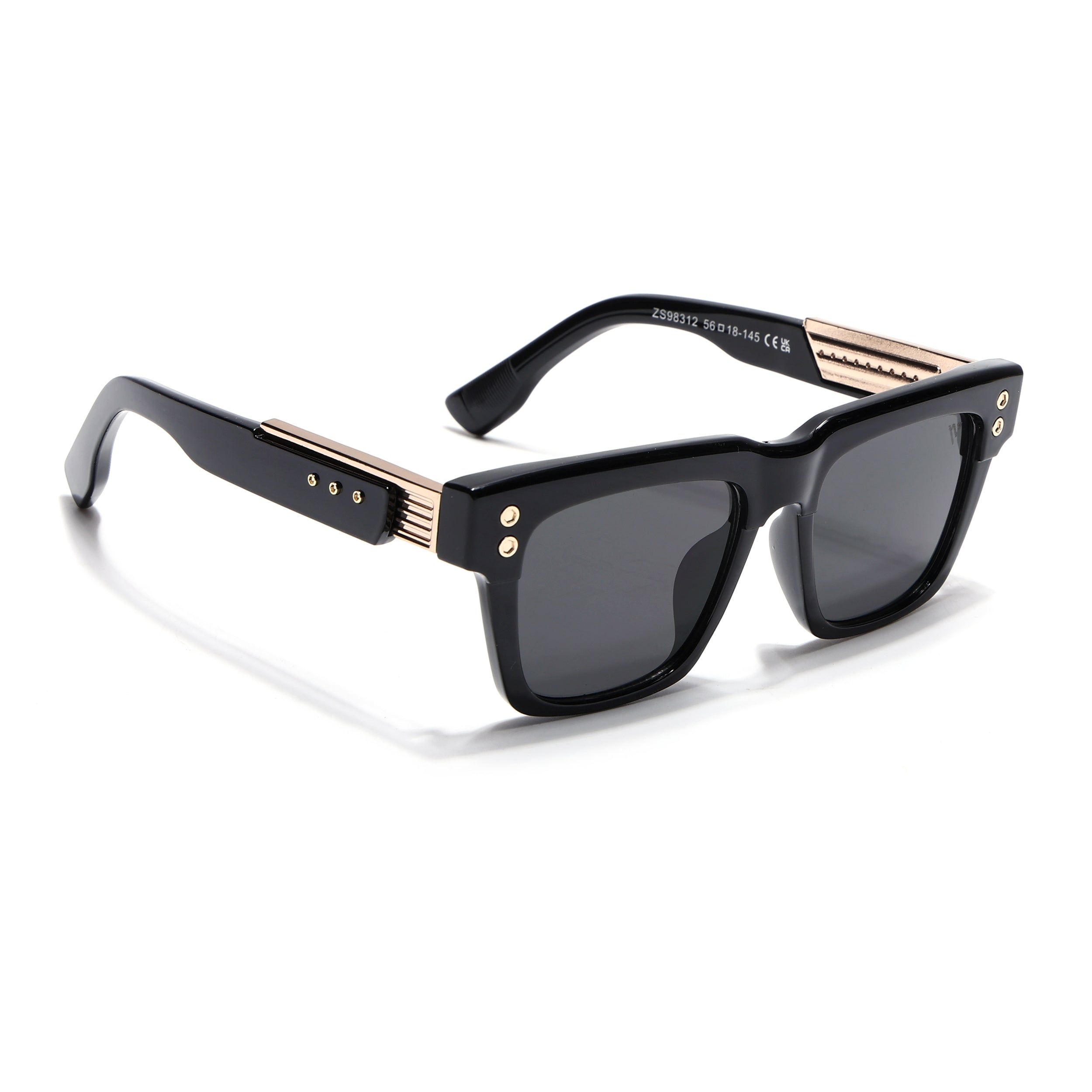Rizzler | Black Square Sunglasses | Black Lens - MG7593