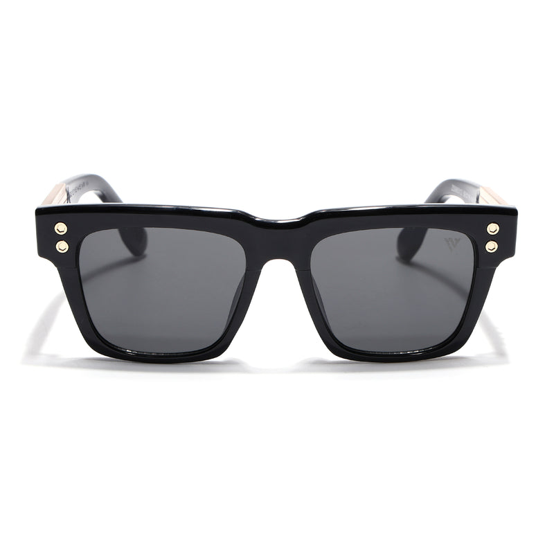 Rizzler | Black Square Sunglasses | Black Lens - MG7593