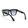 Rizzler | Black Square Sunglasses | Blue & Brown Lens - MG7594