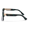 Rizzler | Demi Green Square Sunglasses | Grey & Clear Lens  - MG7596
