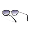 Vynna | Black & Silver Hexagonal Sunglasses | Grey & Clear Lens - MG7597