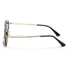 Vynna | Black & Golden Hexagonal Sunglasses | Black Lens - MG7598