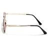 Vynna | Pink & Golden Hexagonal Sunglasses | Pink Lens - MG7599