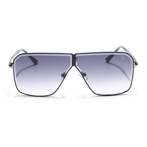 Zephy | Black Wayfarer Sunglasses for Men & Women | Grey & Clear Lens - MG7316