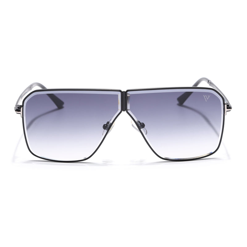 Zephy | Black Wayfarer Sunglasses for Men & Women | Grey & Clear Lens - MG7316