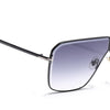 Zephy | Black Wayfarer Sunglasses for Men & Women | Grey & Clear Lens - MG7316